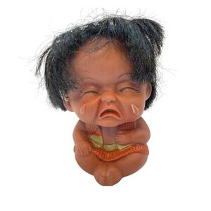 Moody Cuties Crying Baby Indian Rubber Baby Doll Kid Girl Boy Old Vintage 1960's